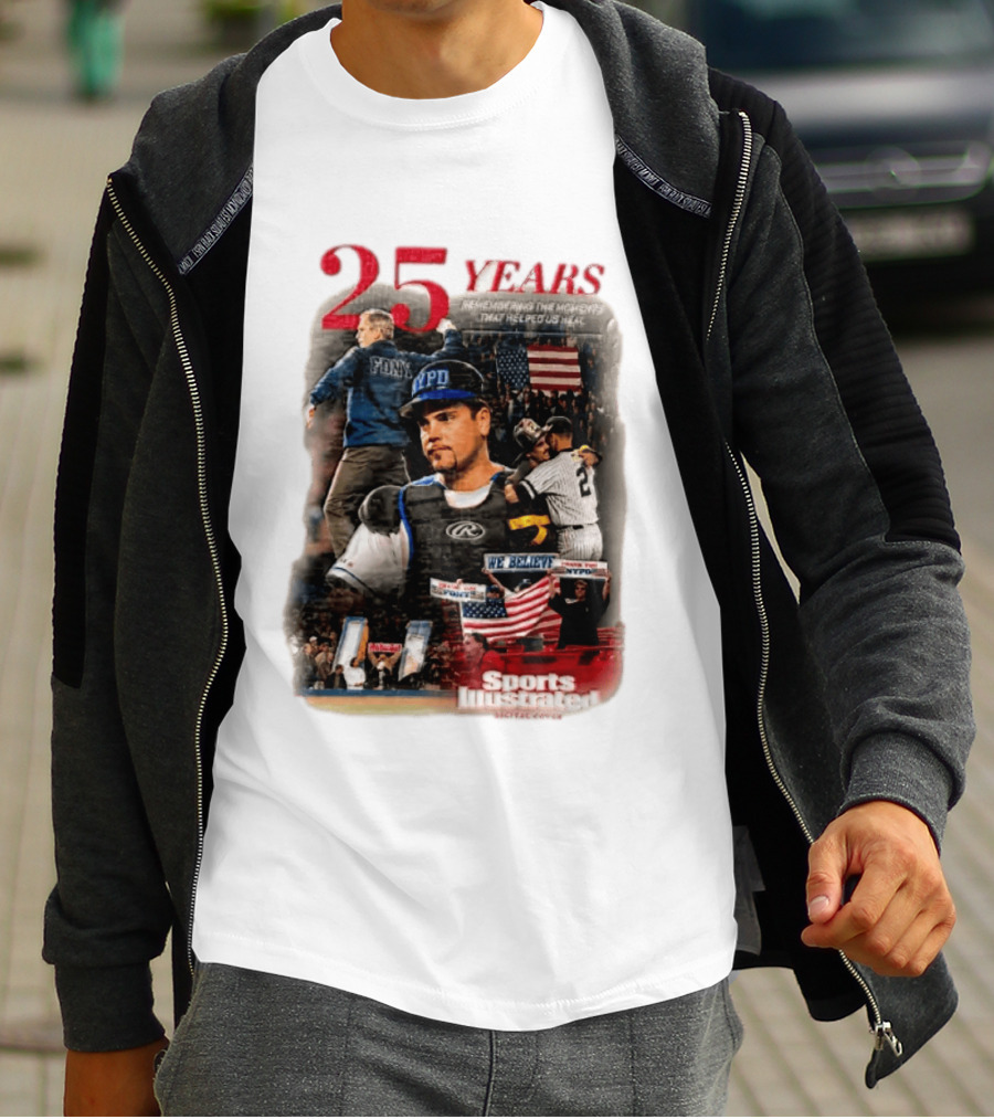 25 Years George W Bush Mike Piazza New York Mets Remembering 9 11 Sports Illustrated T-Shirt