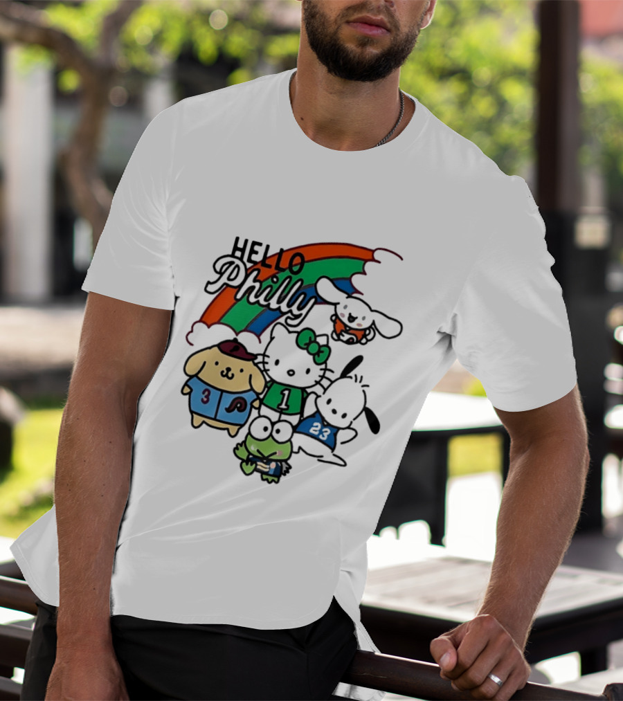 Hello Philly Sanrio Characters Rainbow Sports Team T-Shirt