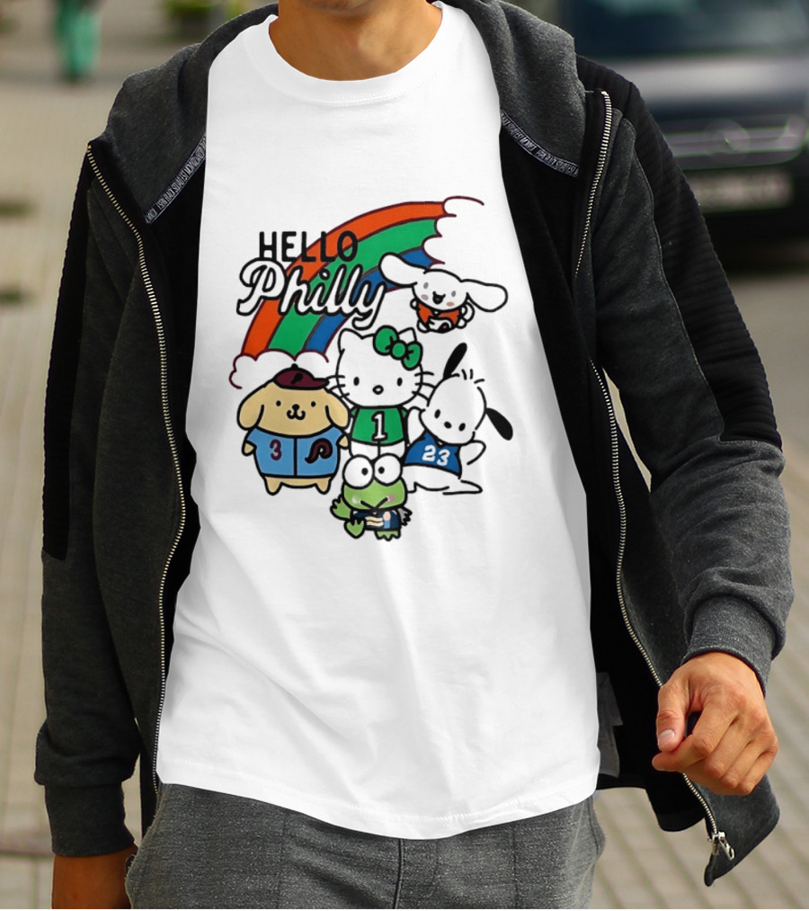 Hello Philly Sanrio Characters Rainbow Sports Team T-Shirt