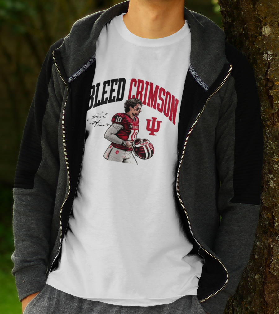 Bleed Crimson Indiana Josh Hoover IU Football T-Shirt