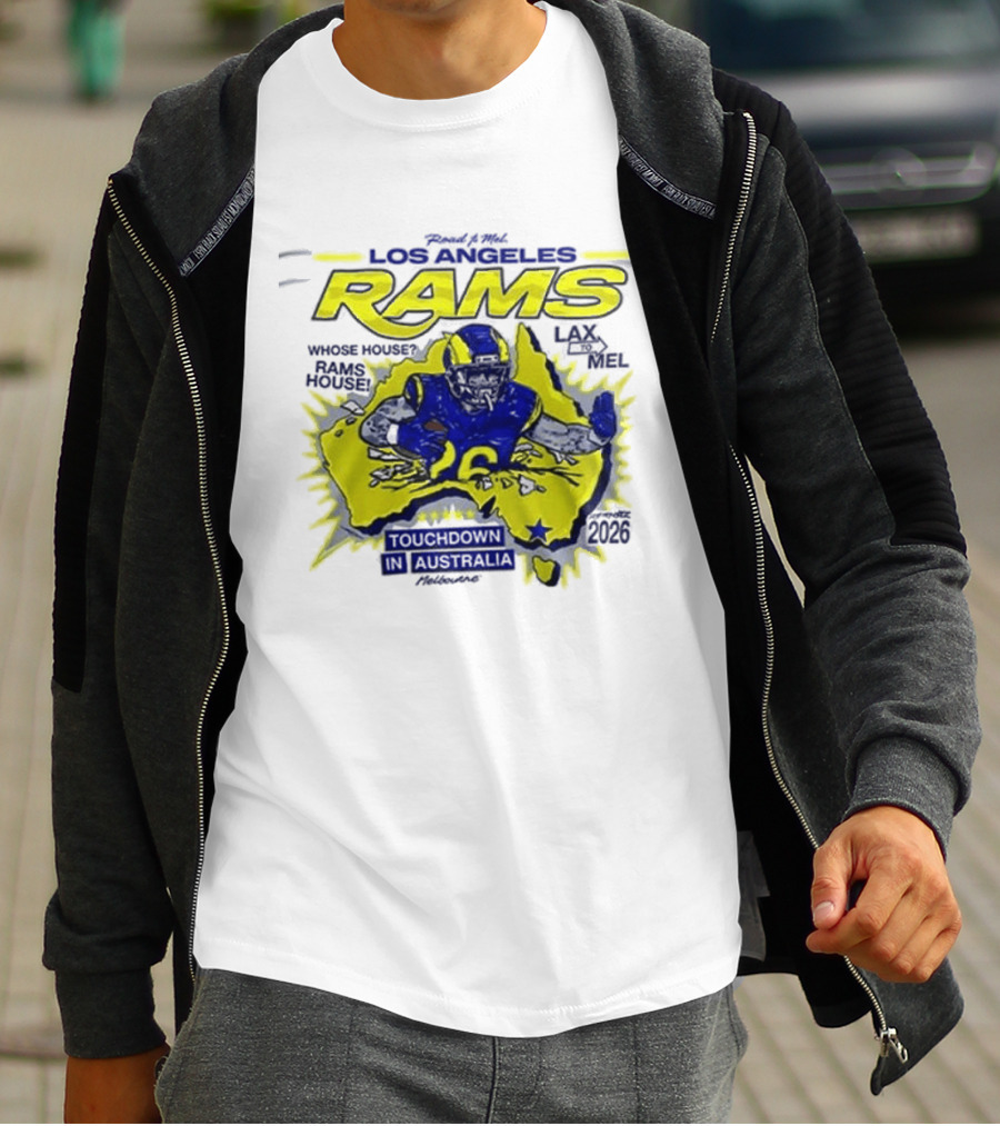 Los Angeles Rams Touchdown Fans Support Down Under Australia T-Shirt
