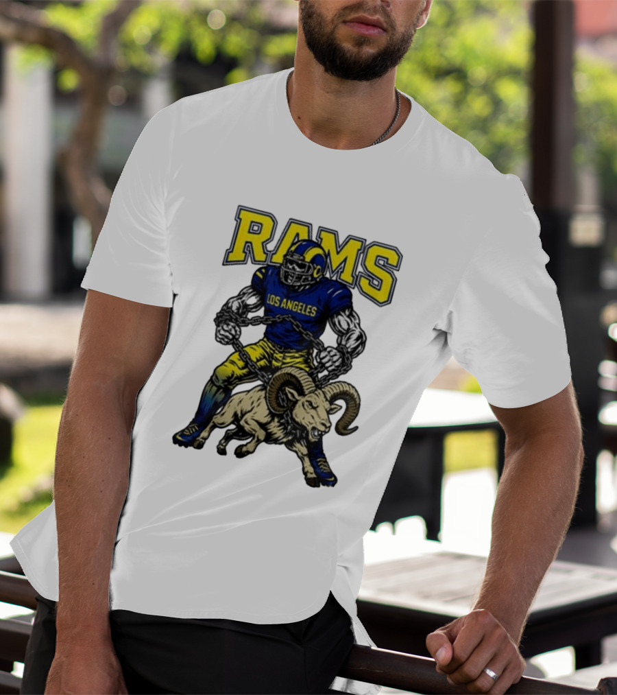 Los Angeles Rams Chain Wielding Mascot Power T-Shirt