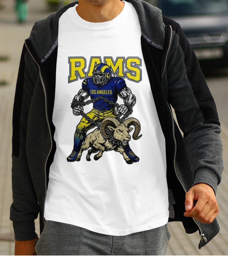 Los Angeles Rams Chain Wielding Mascot Power T-Shirt