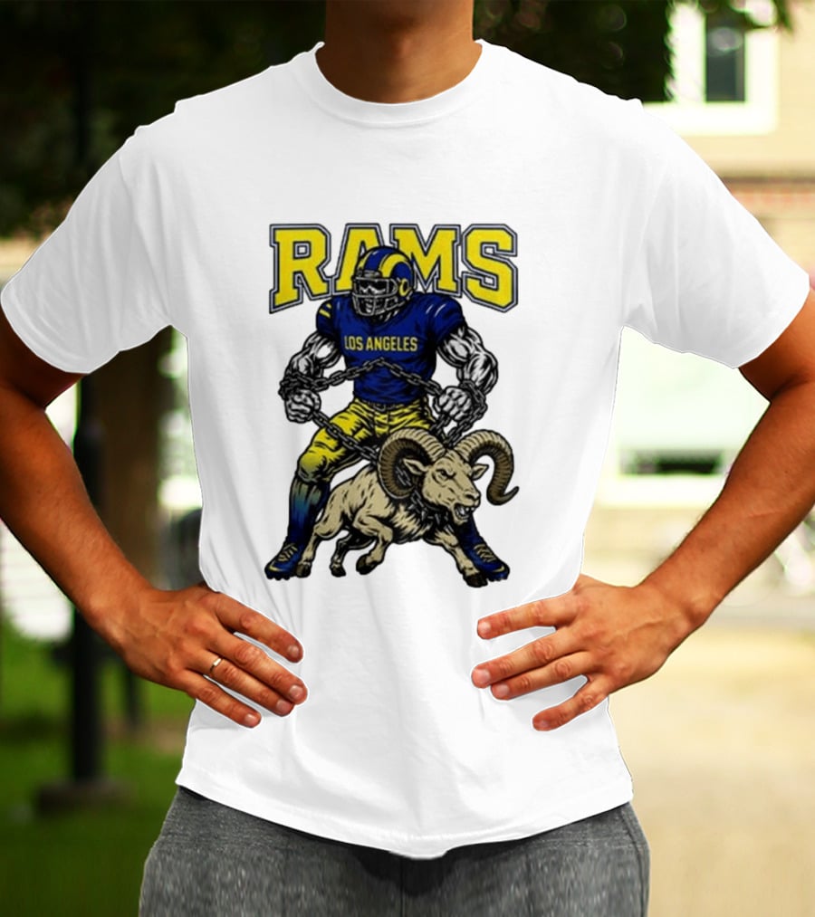 Los Angeles Rams Chain Wielding Mascot Power T-Shirt