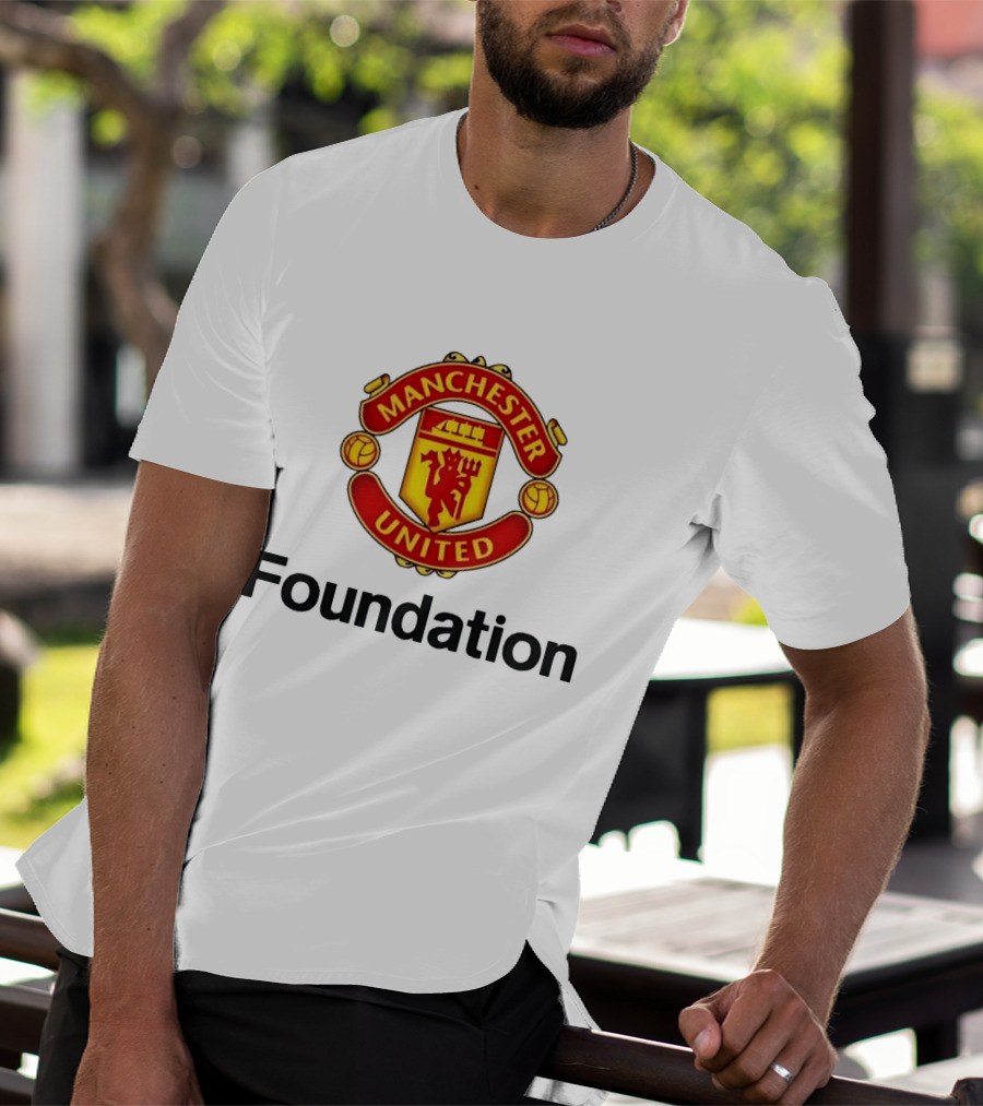 Manchester United Foundation Logo Man Utd Charity Football Initiative T-Shirt