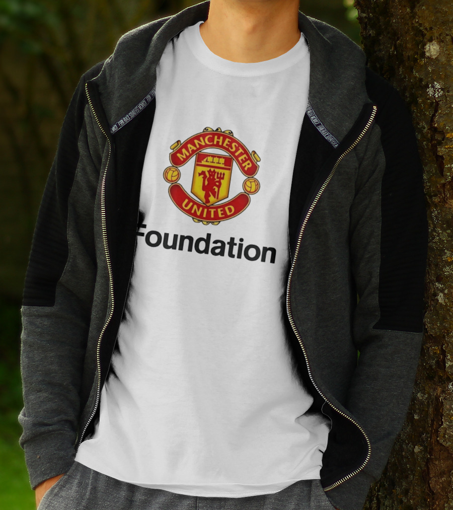Manchester United Foundation Logo Man Utd Charity Football Initiative T-Shirt