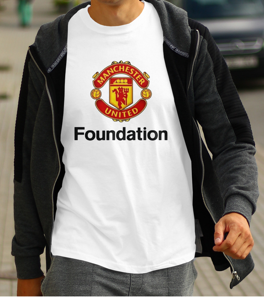 Manchester United Foundation Logo Man Utd Charity Football Initiative T-Shirt