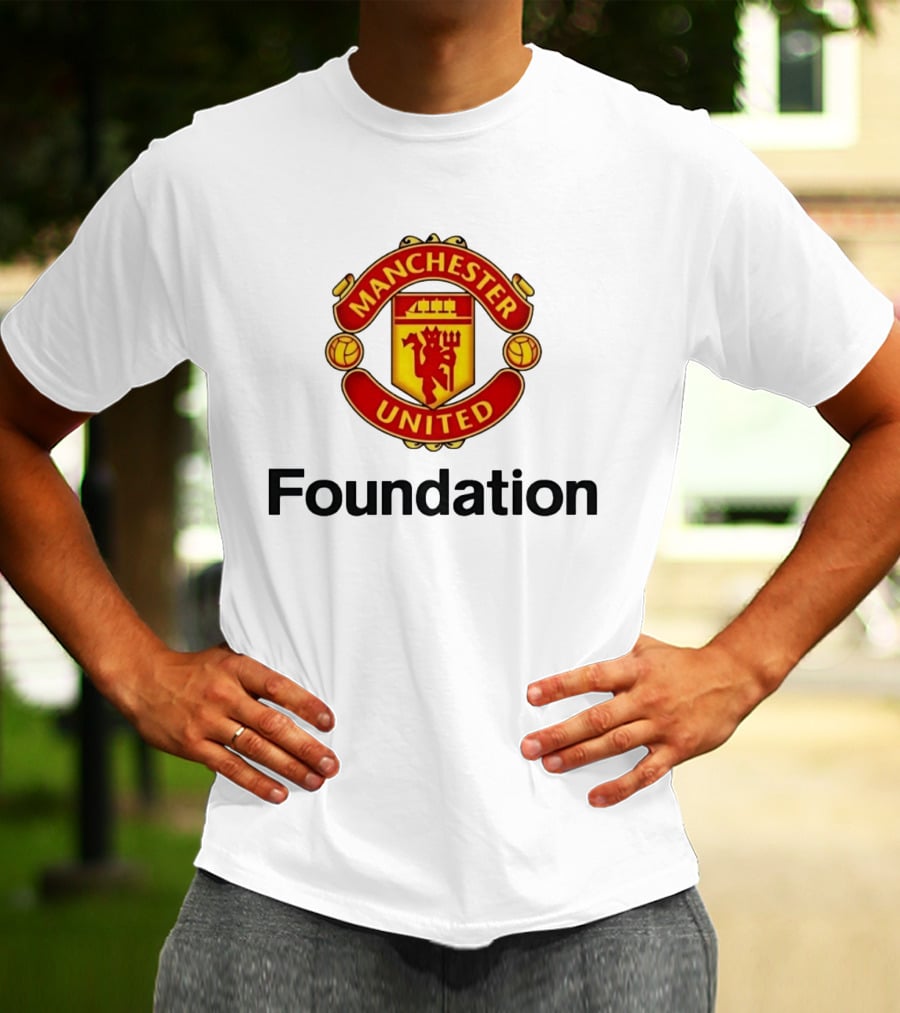 Manchester United Foundation Logo Man Utd Charity Football Initiative T-Shirt