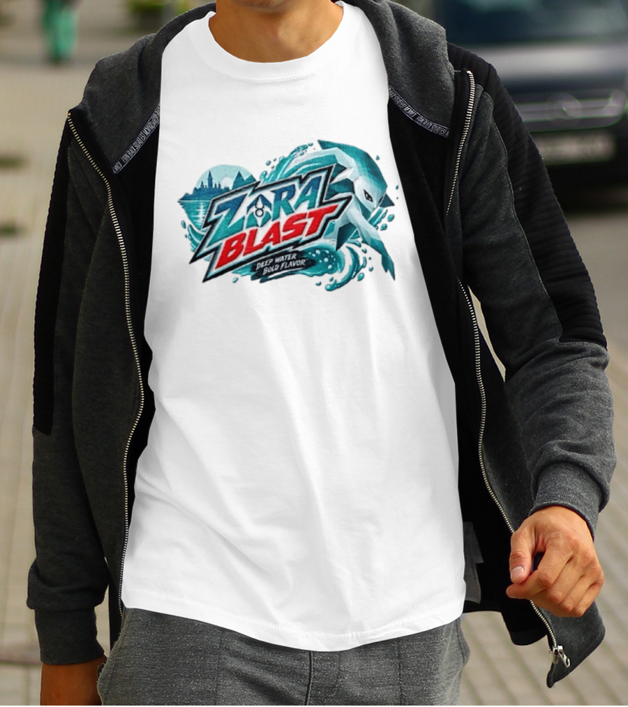Zora Link The Legend Of Zelda Zora Blast Deep Water Flavor T-Shirt