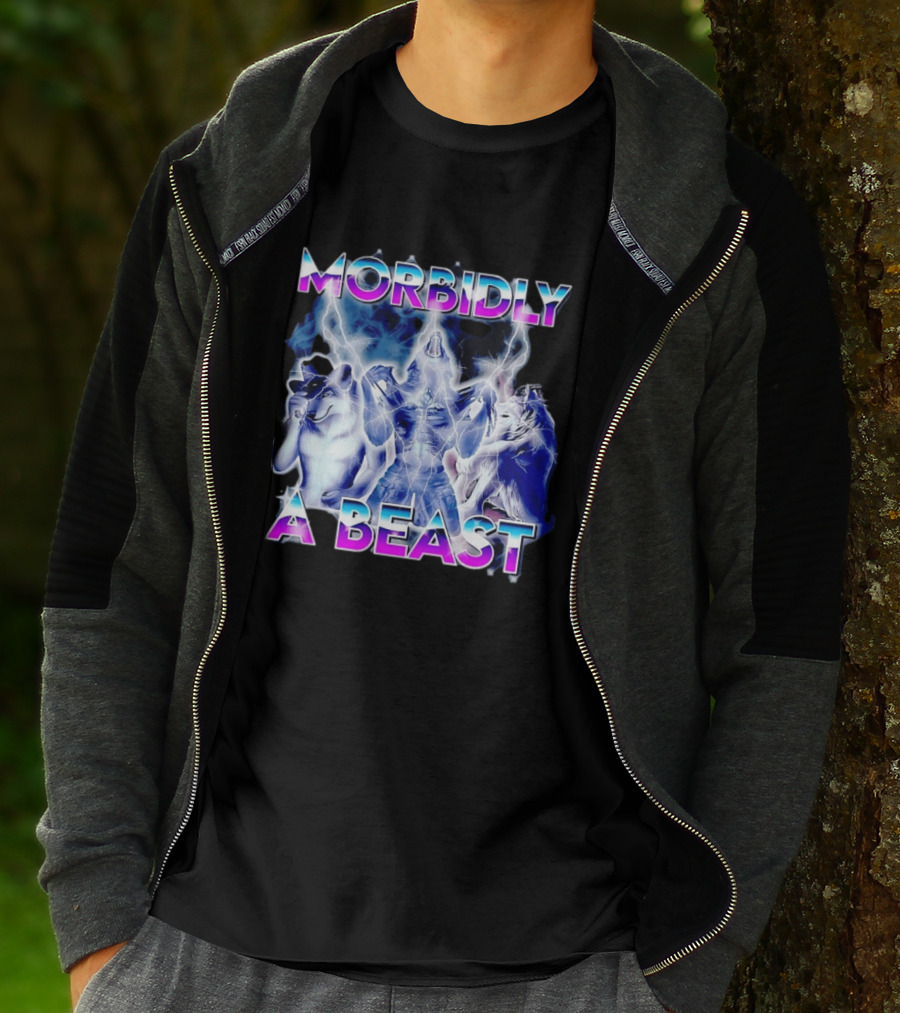 Morbidly A Beast Werewolf Aesthetic Electric Wolves T-Shirt