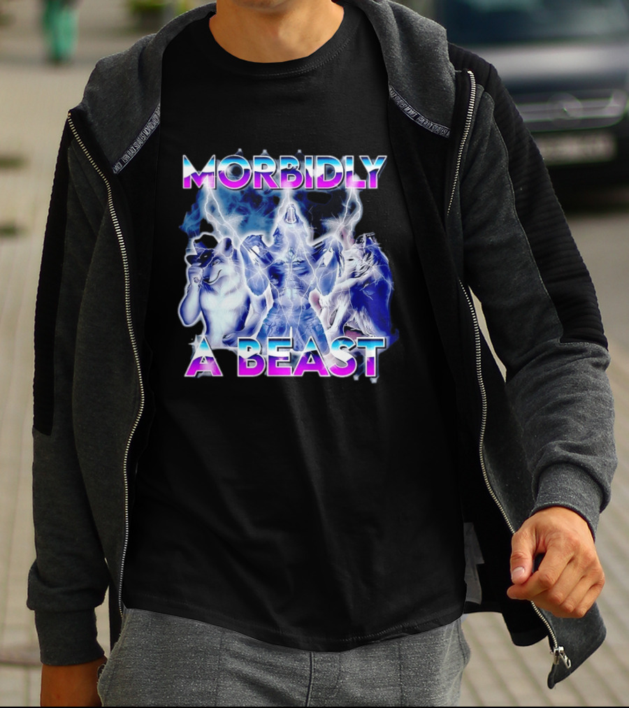 Morbidly A Beast Werewolf Aesthetic Electric Wolves T-Shirt