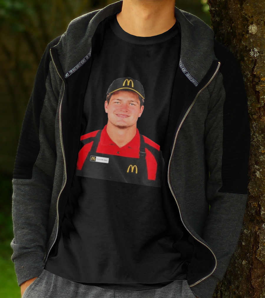 Drake Maye McDonald's Crew Member Uniform New England Patriots T-Shirt