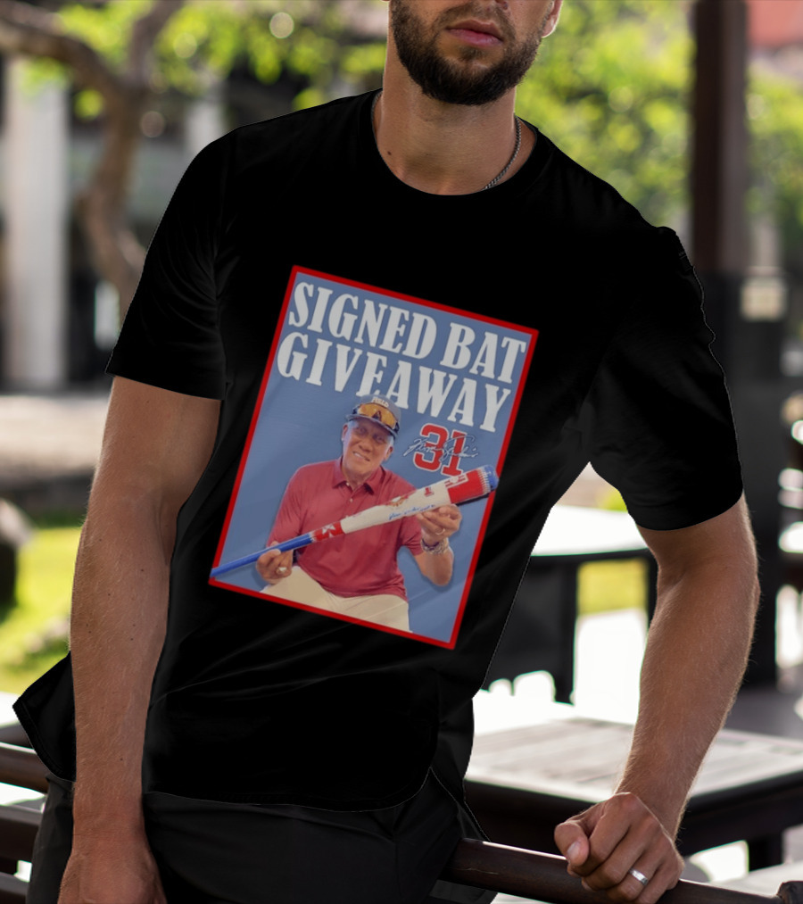 Ferguson Jenkins Signed Bat Giveaway 31 Autograph Event T-Shirt