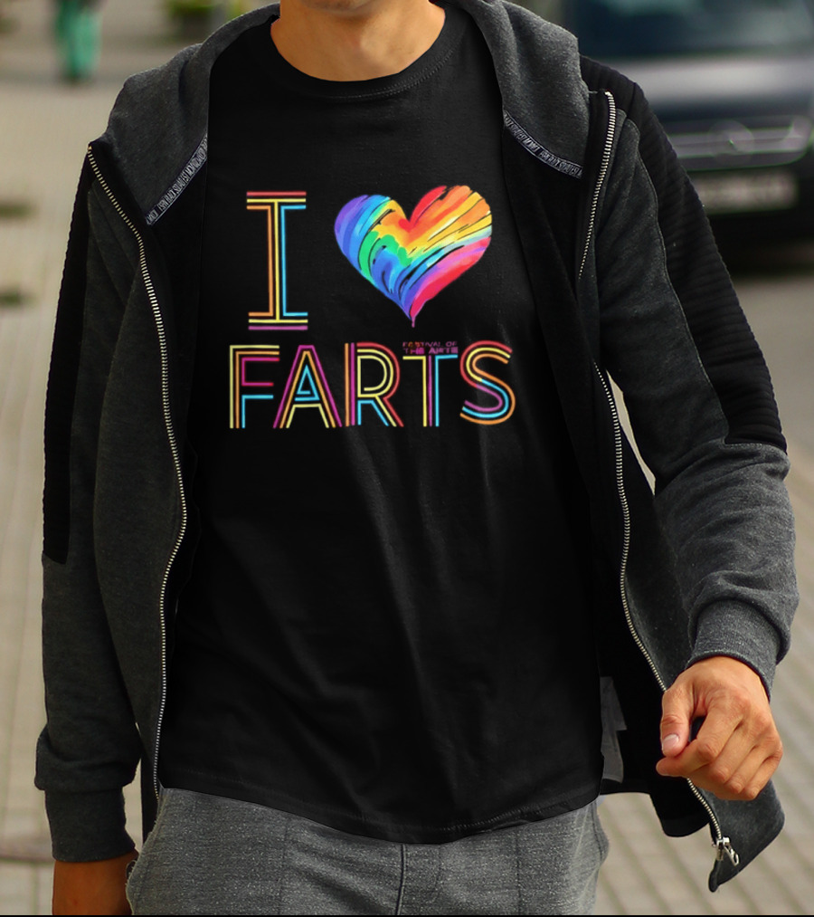 Festival Of The Arts I Love Farts Rainbow Heart T-Shirt