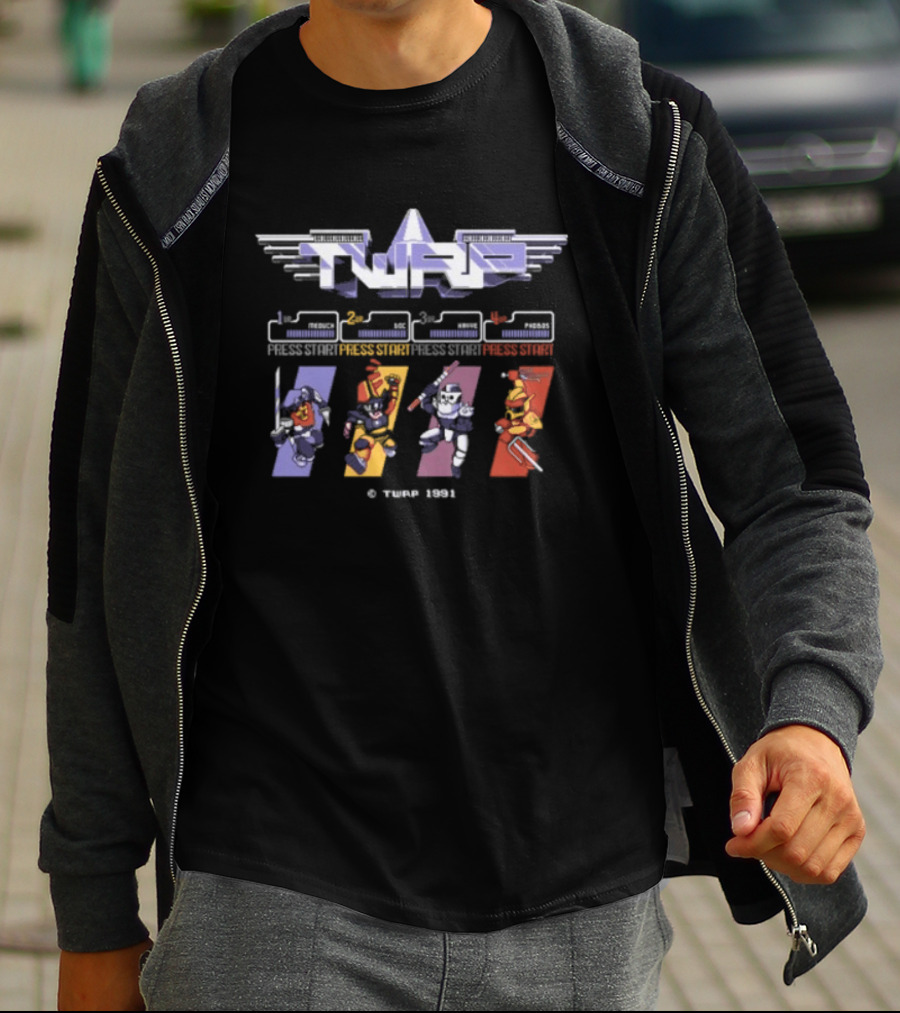 TWRP TMNT Redux 8 Bit Heroes Retro 1984 Super Transformation T-Shirt