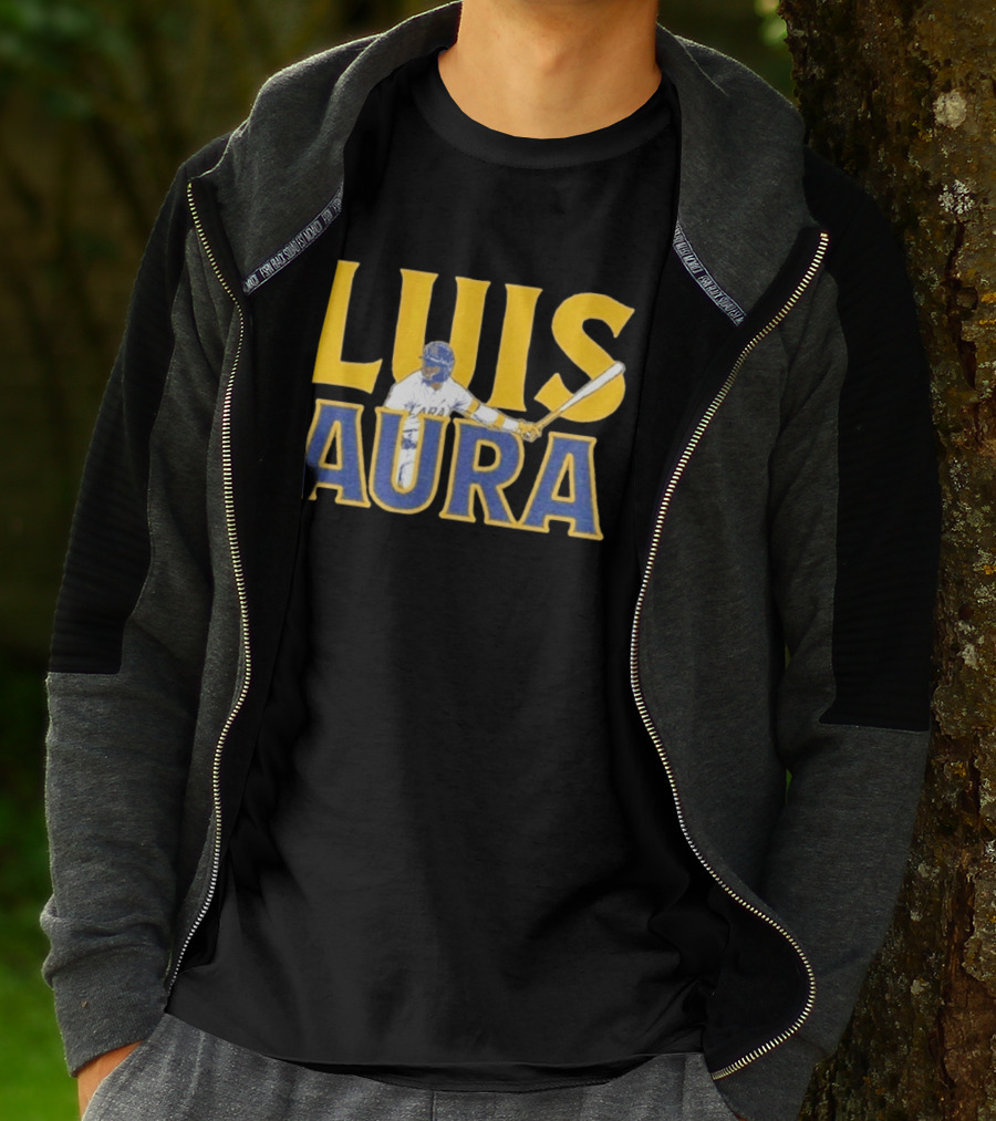 Luis Aura Luis Lara Milwaukee Brewers Player Sporting Bat T-Shirt