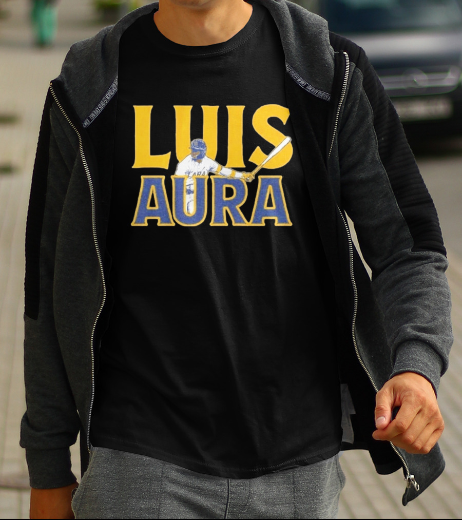 Luis Aura Luis Lara Milwaukee Brewers Player Sporting Bat T-Shirt