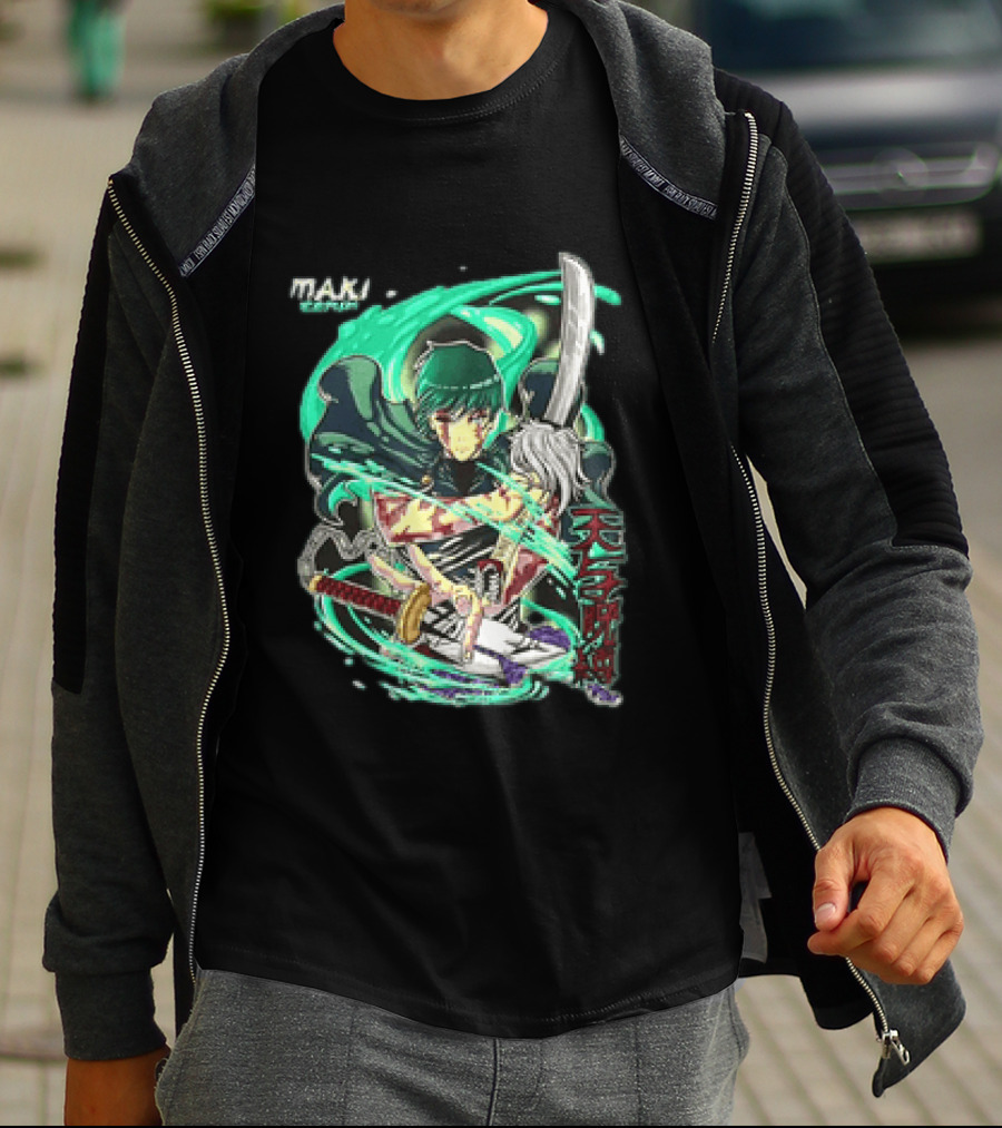 Maki Zenin Jujutsu Kaisen Tenyo Jubaku Heaven's Restriction Anime Sword T-Shirt