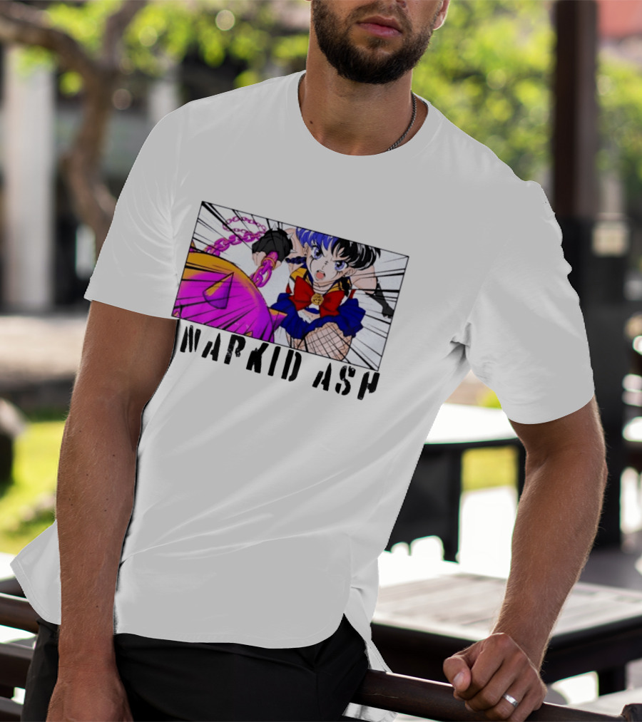 Anarkid Ash Sailor Moon Anime Punk Fighter In Action T-Shirt