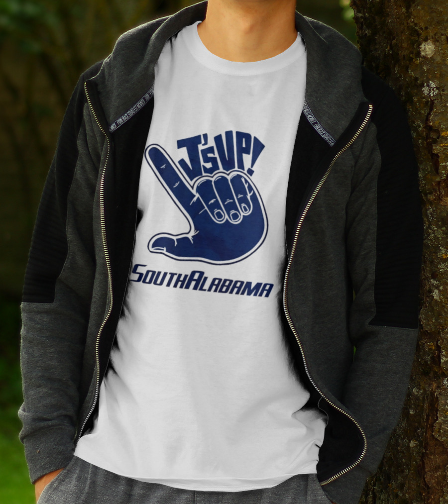 J's Up South Alabama Jaguars Hand Sign Fan Gear T-Shirt