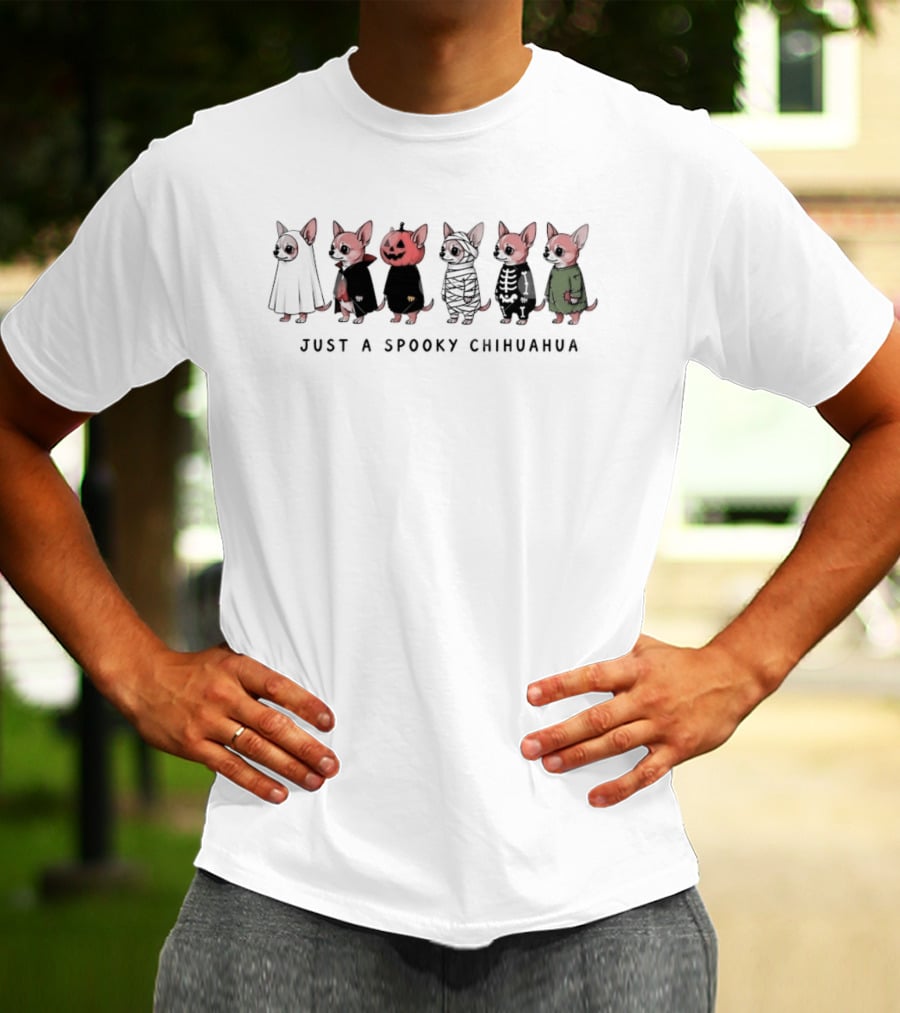 Just A Spooky Chihuahua Halloween Costume Lineup T-Shirt