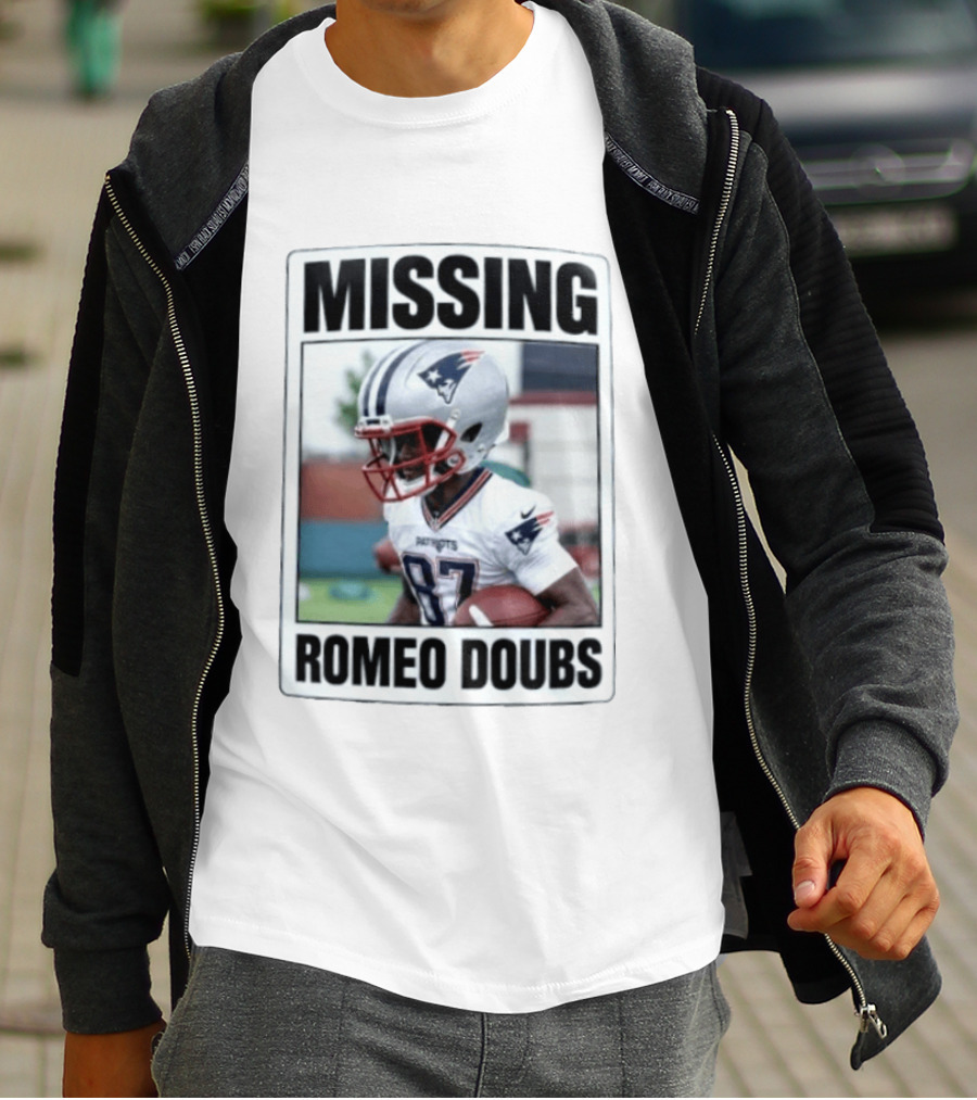Missing Romeo Doubs New England Patriots T-Shirt