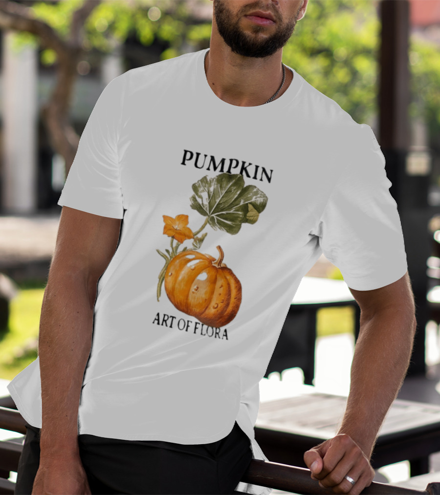 Pumpkin Art Of Flora Botanical Nature Harvest T-Shirt