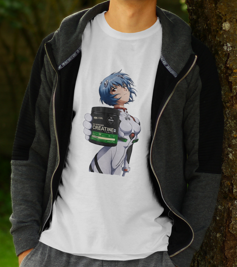 Rei Ayanami With Optimum Nutrition Creatine Supplement T-Shirt