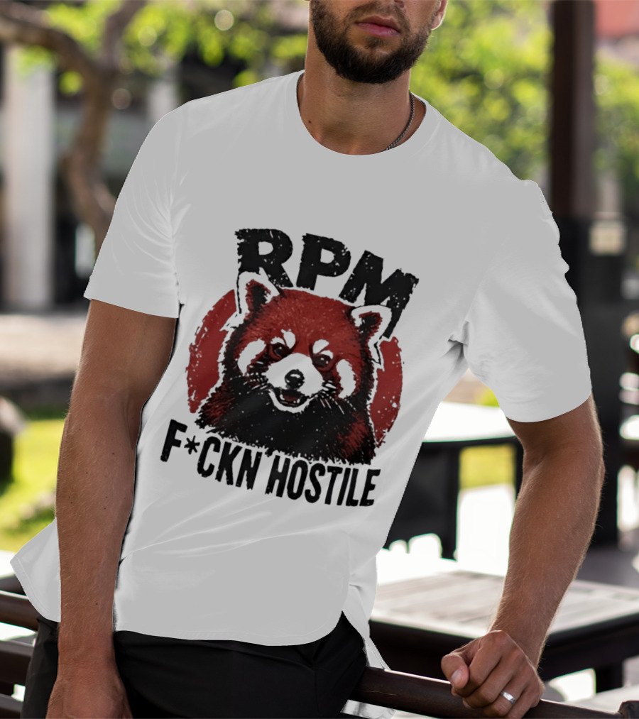 RPM Fckn Hostile Red Panda Fierce Cartoon T-Shirt