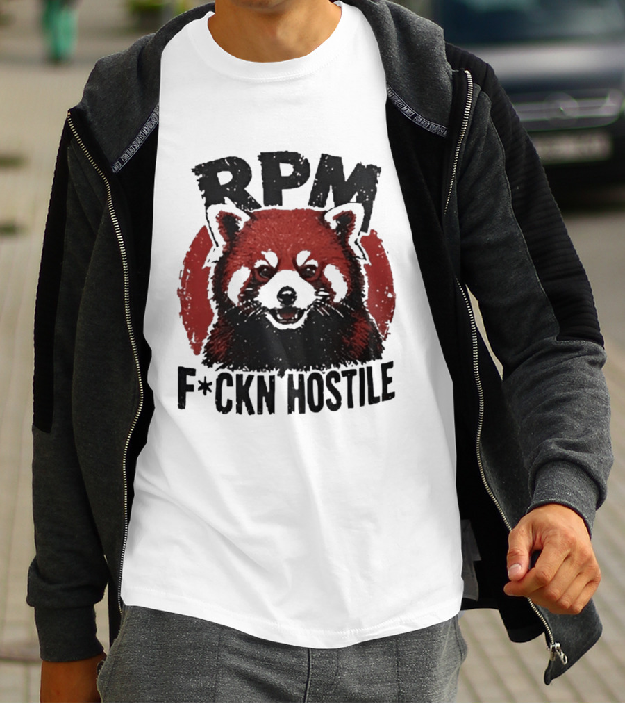 RPM Fckn Hostile Red Panda Fierce Cartoon T-Shirt
