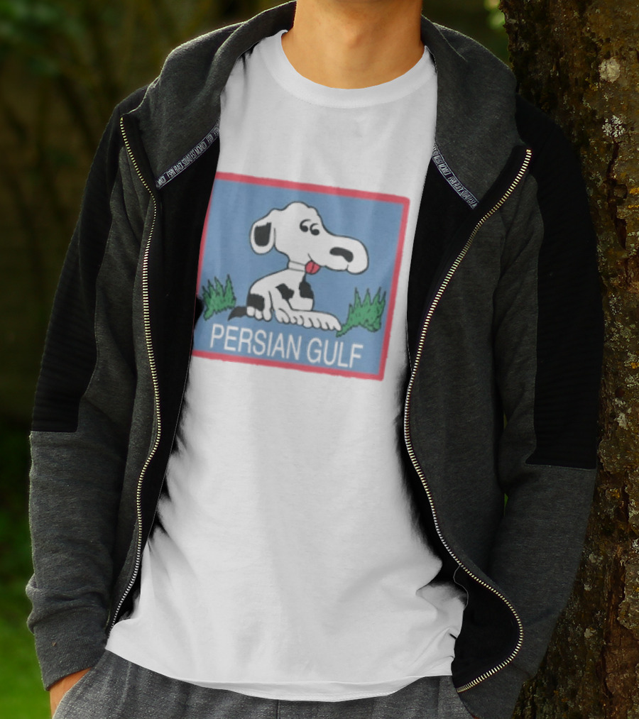 Snoopy Persian Gulf Camouflage Peanuts Cartoon T-Shirt