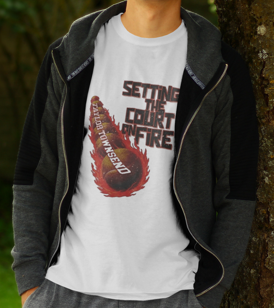 Taylor Townsend Setting The Court On Fire Tennis Flameball T-Shirt