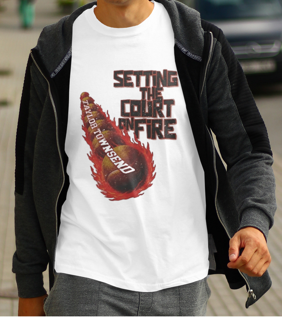 Taylor Townsend Setting The Court On Fire Tennis Flameball T-Shirt