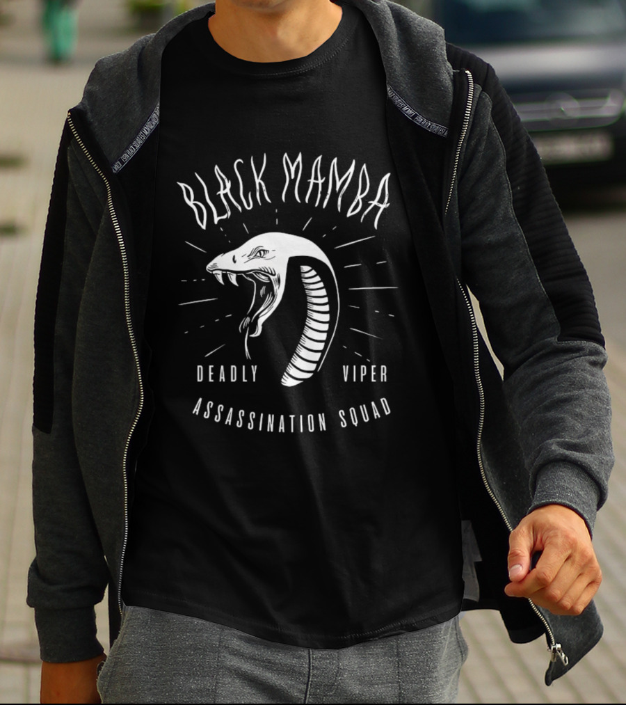 Black Mamba Deadly Viper Assassination Squad Snake T-Shirt