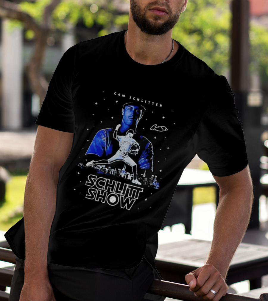 Cam Schlittler Schlitt Show Baseball Pitcher Starry Blue T-Shirt