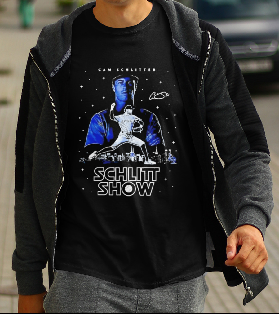 Cam Schlittler Schlitt Show Baseball Pitcher Starry Blue T-Shirt