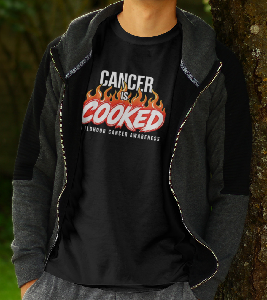 Cancer Is Cooked Childhood Cancer Awareness Flame T-Shirt