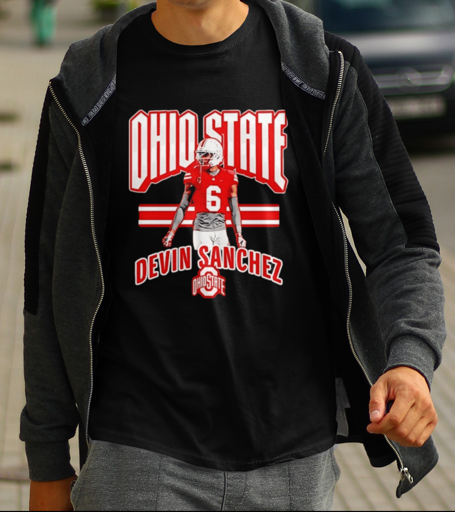 Ohio State Buckeyes Devin Sanchez Number 6 Fan T-Shirt