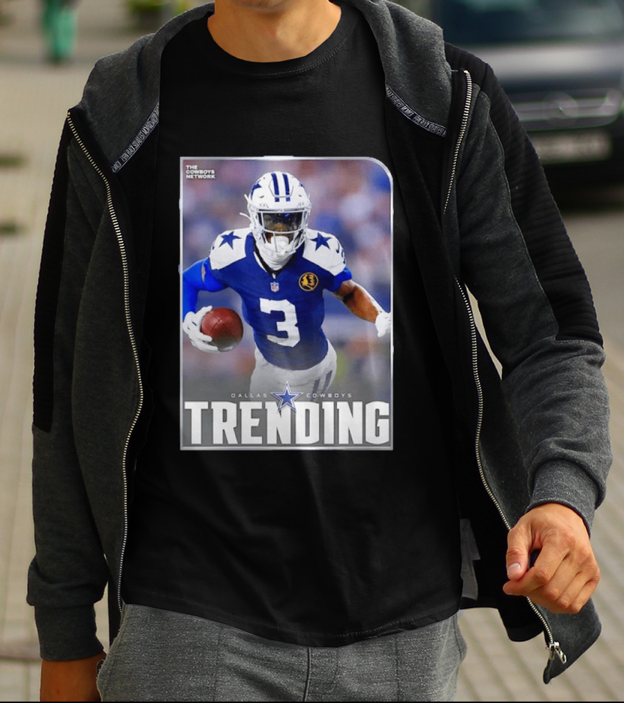 Dallas Cowboys Network Trending Number 3 Player Football T-Shirt