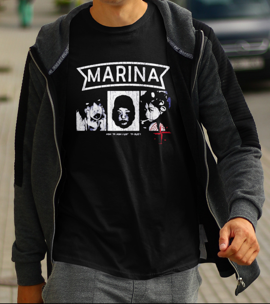 Marina Ash To Ash Dust To Dust Stone Island Distressed T-Shirt