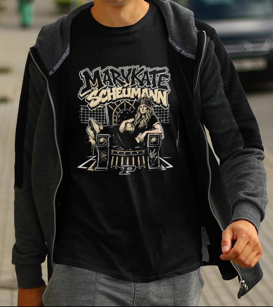 Marykate Scheumann Thrones Purdue Boilermakers P Thrones Chair T-Shirt