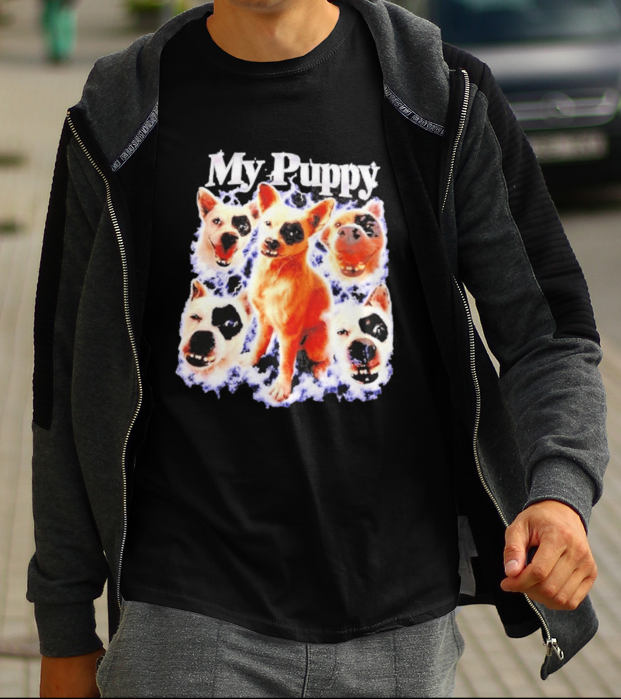 My Puppy Australian Cattle Dog Blue Heeler Faces T-Shirt
