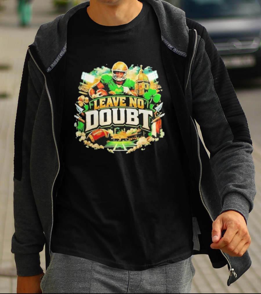 Notre Dame Fighting Irish Leave No Doubt 2026 Football Iconography T-Shirt