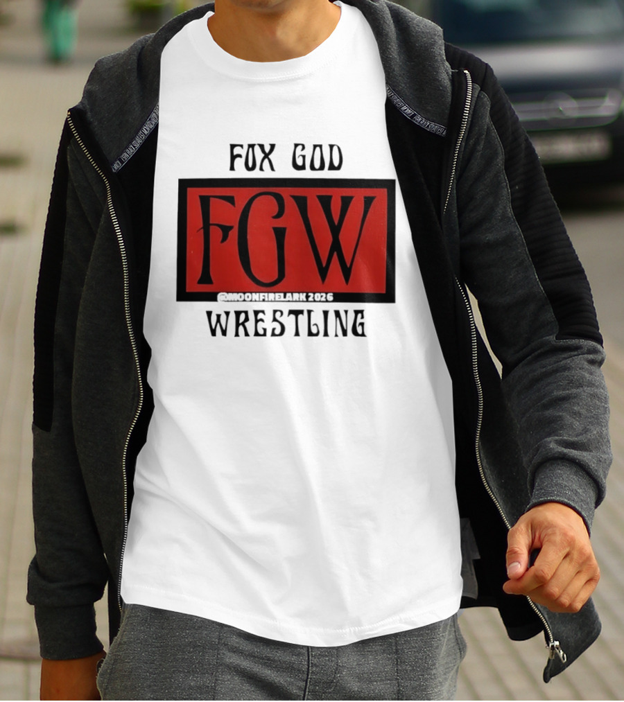 Fox God FGW Wrestling Moonfirelark 2025 Red T-Shirt