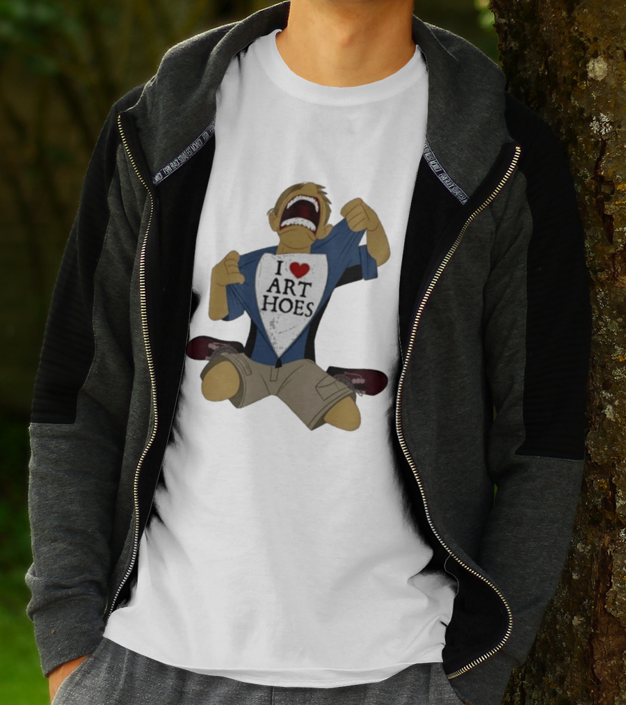 I Love Art Hoes Vintage Cartoon Style Trend T-Shirt
