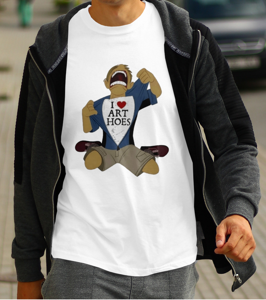 I Love Art Hoes Vintage Cartoon Style Trend T-Shirt