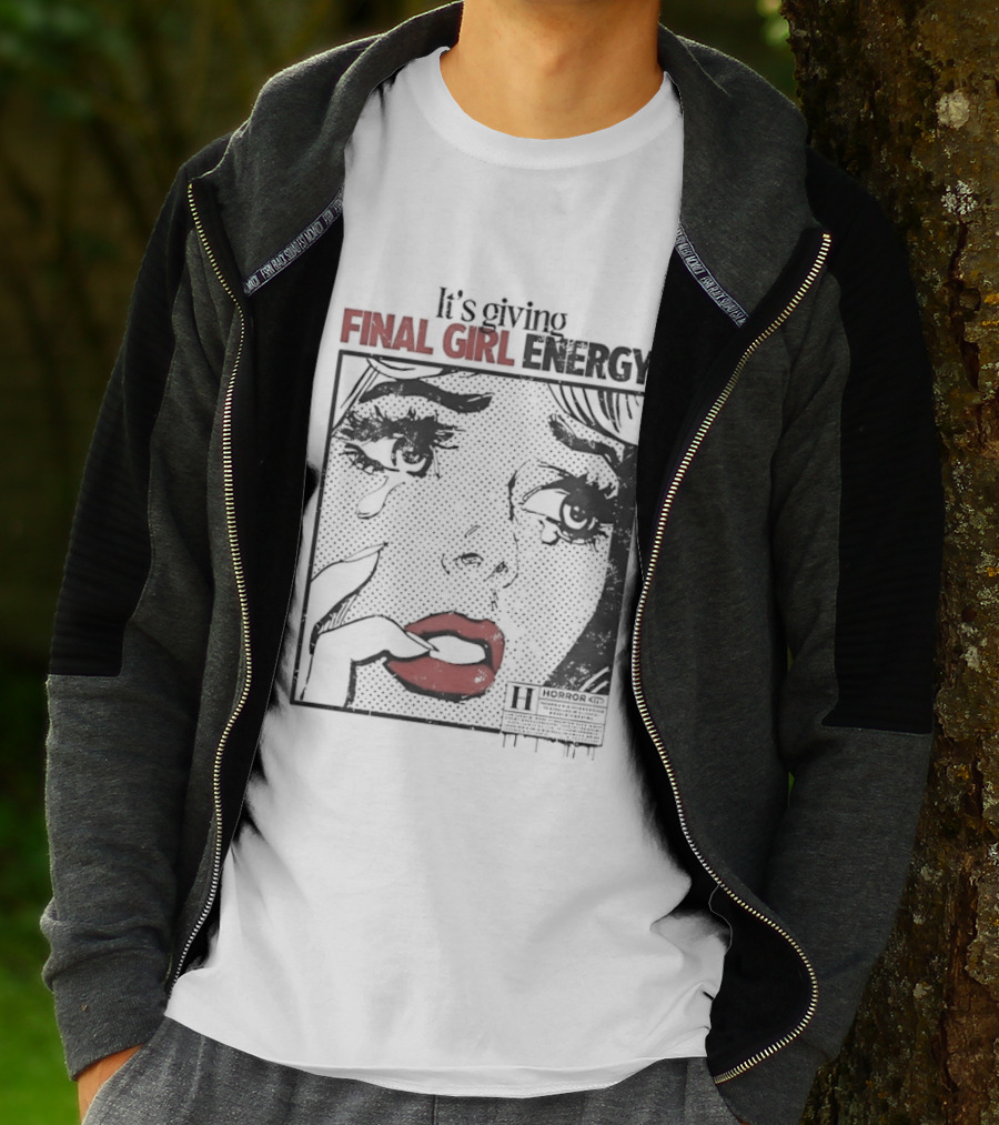 It's Giving Final Girl Energy Horror Slasher Comic T-Shirt
