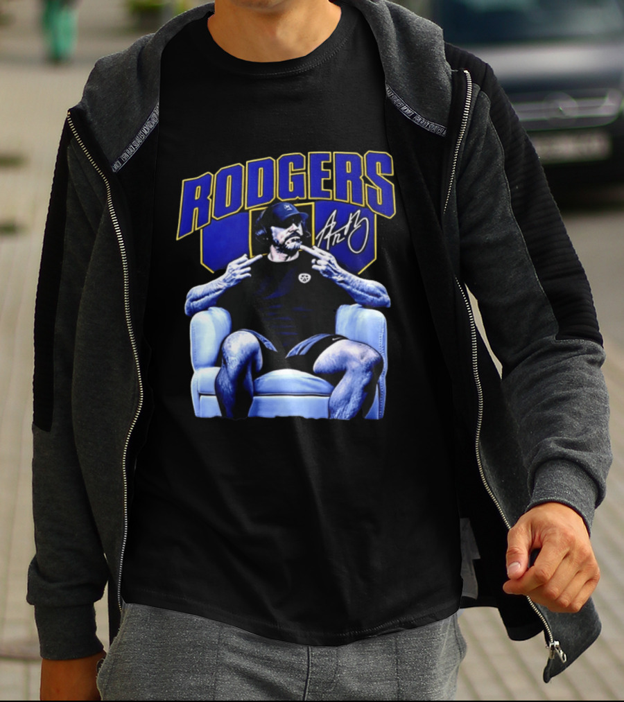 Rodgers Aaron Rodgers Signed Pittsburgh Steelers Quarterback Icon Armchair T-Shirt