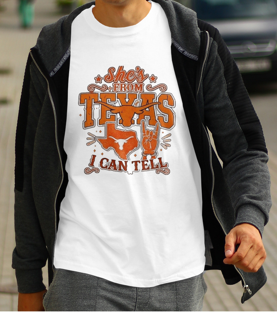 She's From Texas Longhorns I Can Tell Western State T-Shirt