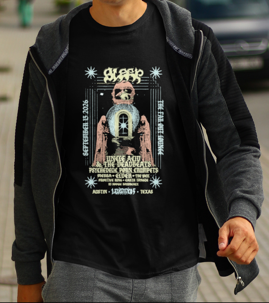 Sleep Levitation Festival 2026 Austin Texas September 13 Archway Skull T-Shirt